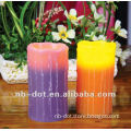 color changing led candle, drips pillar wax led candle